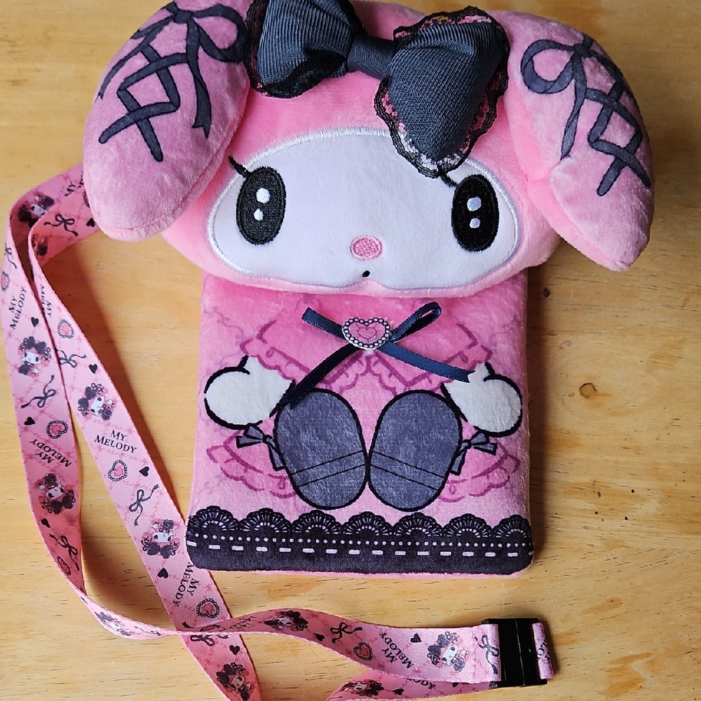 Pink My Melody Plush ID Laynard